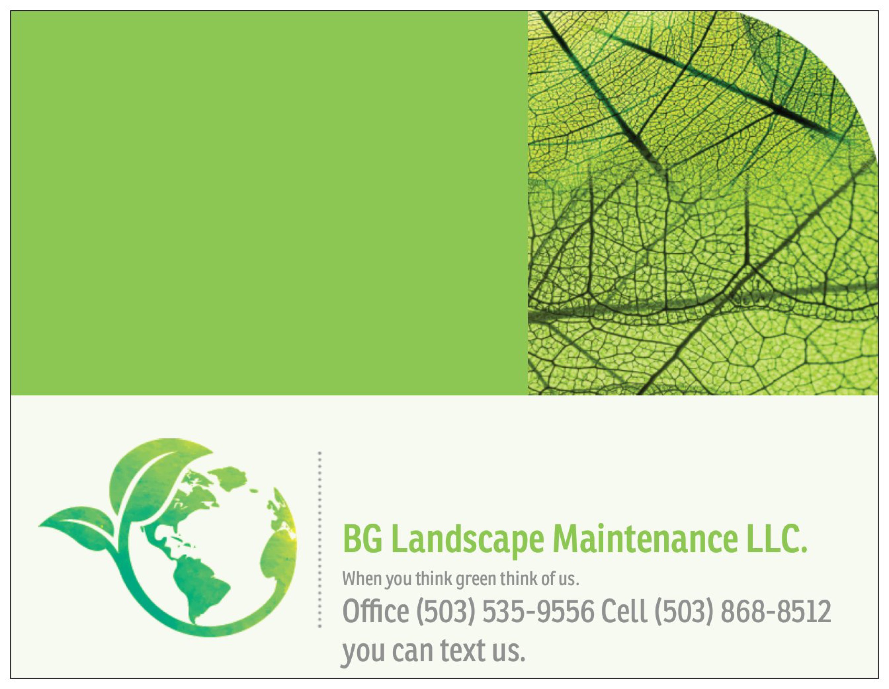 BG Landscape Maintenance, LLC Logo