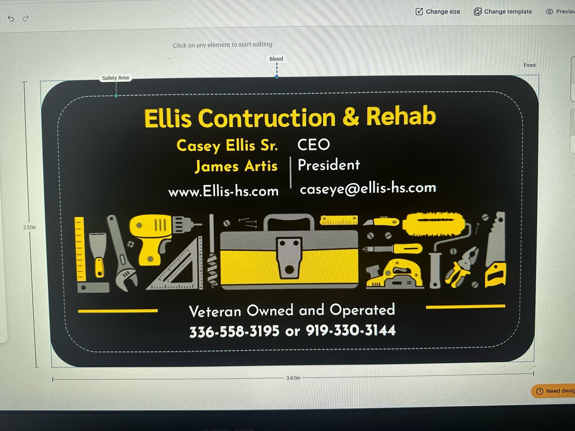 Ellis Construction & Rehab Logo