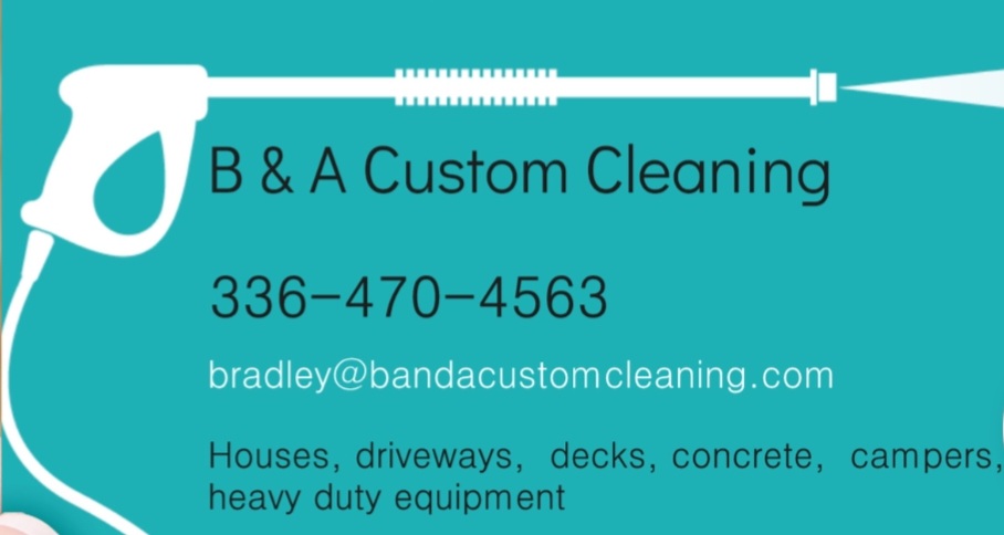 B & A Custom Cleaning Logo