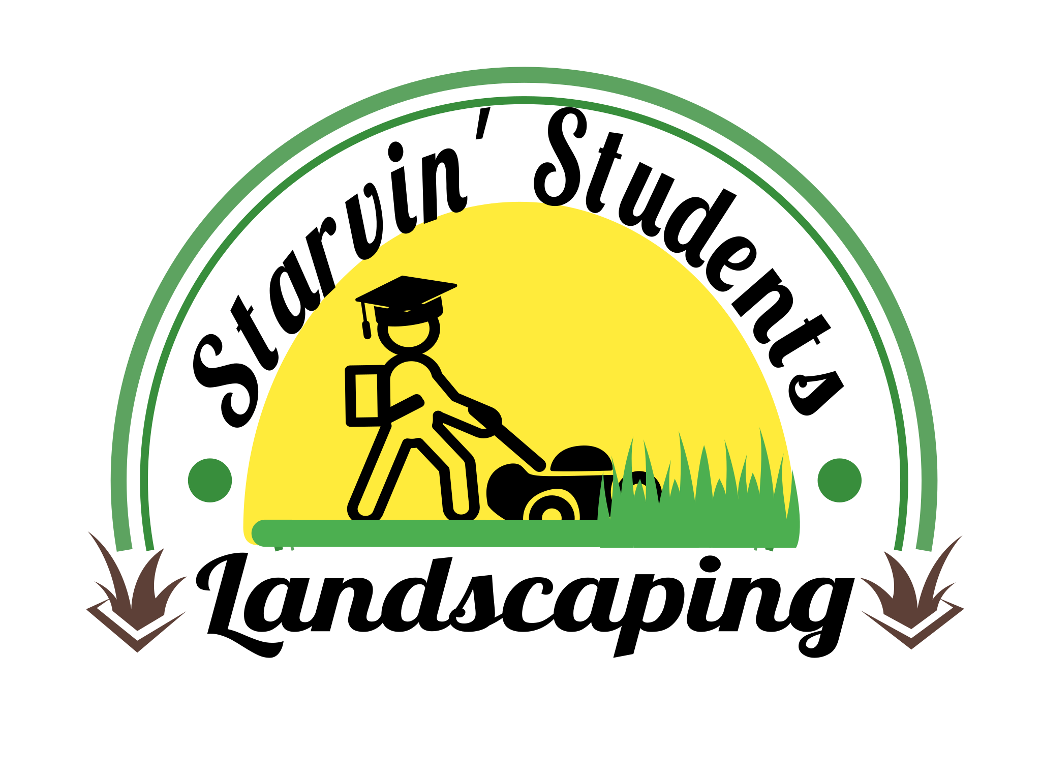Starvin' Students Landscaping Logo