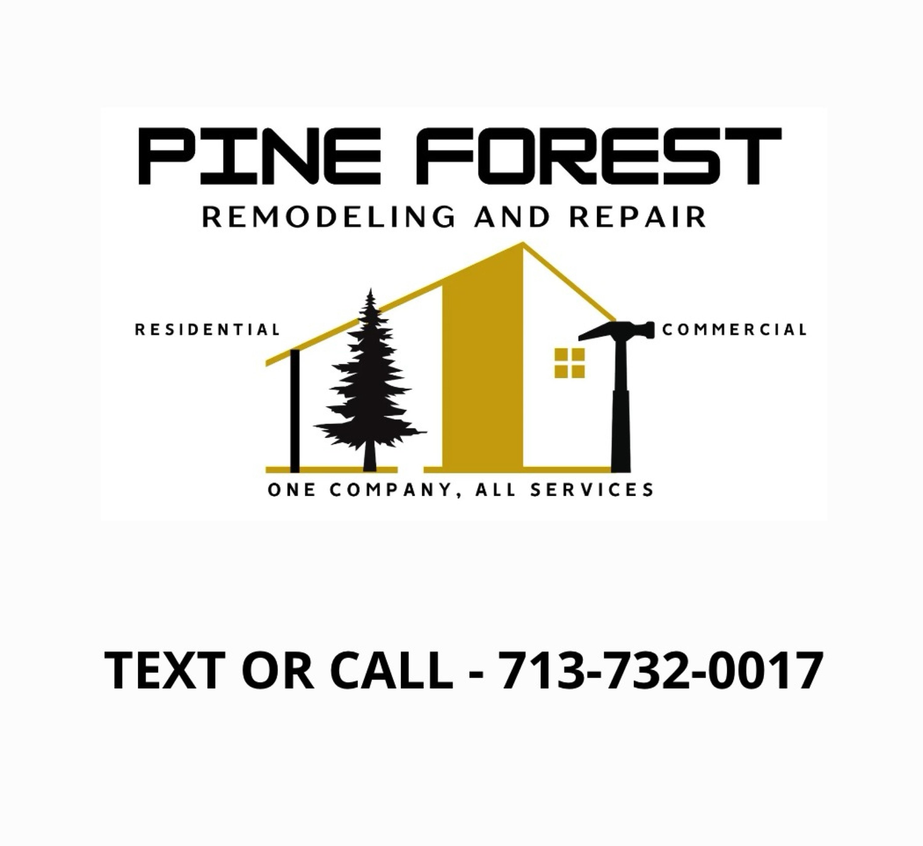 Pineforest Remodeling and Landscaping Logo