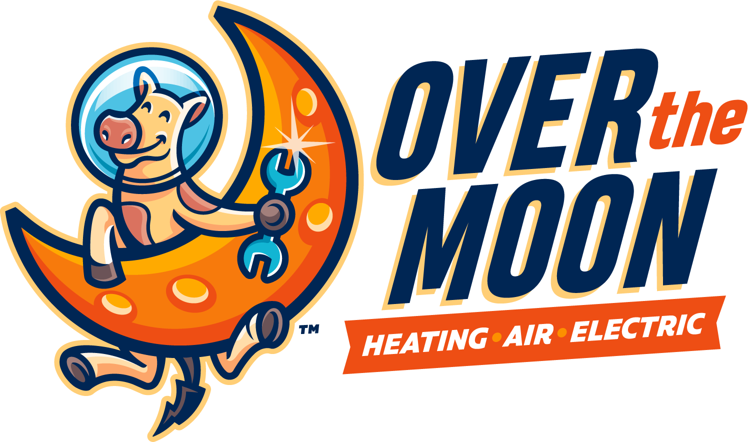 Over the Moon Heating, Air & Electric Logo