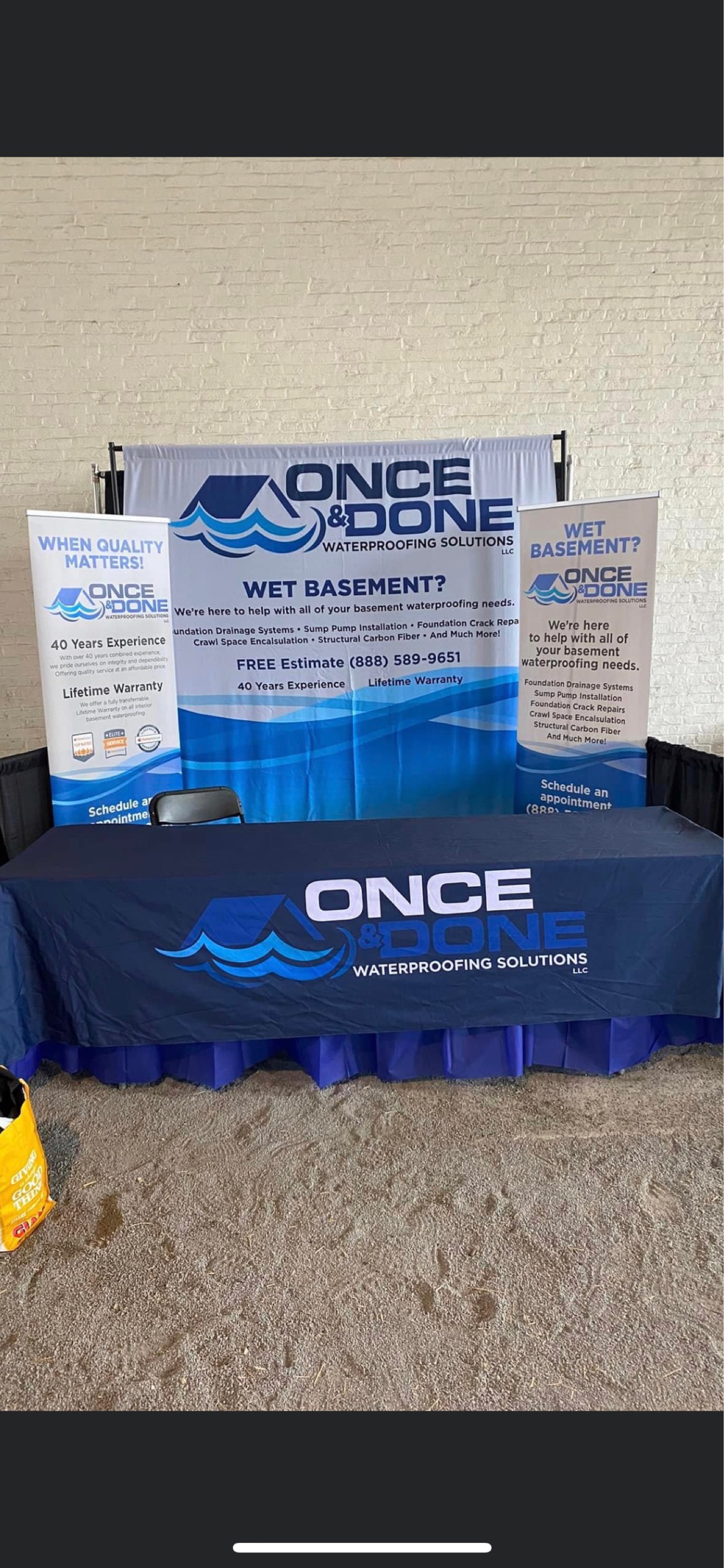Once & Done Waterproofing Solutions, LLC Logo