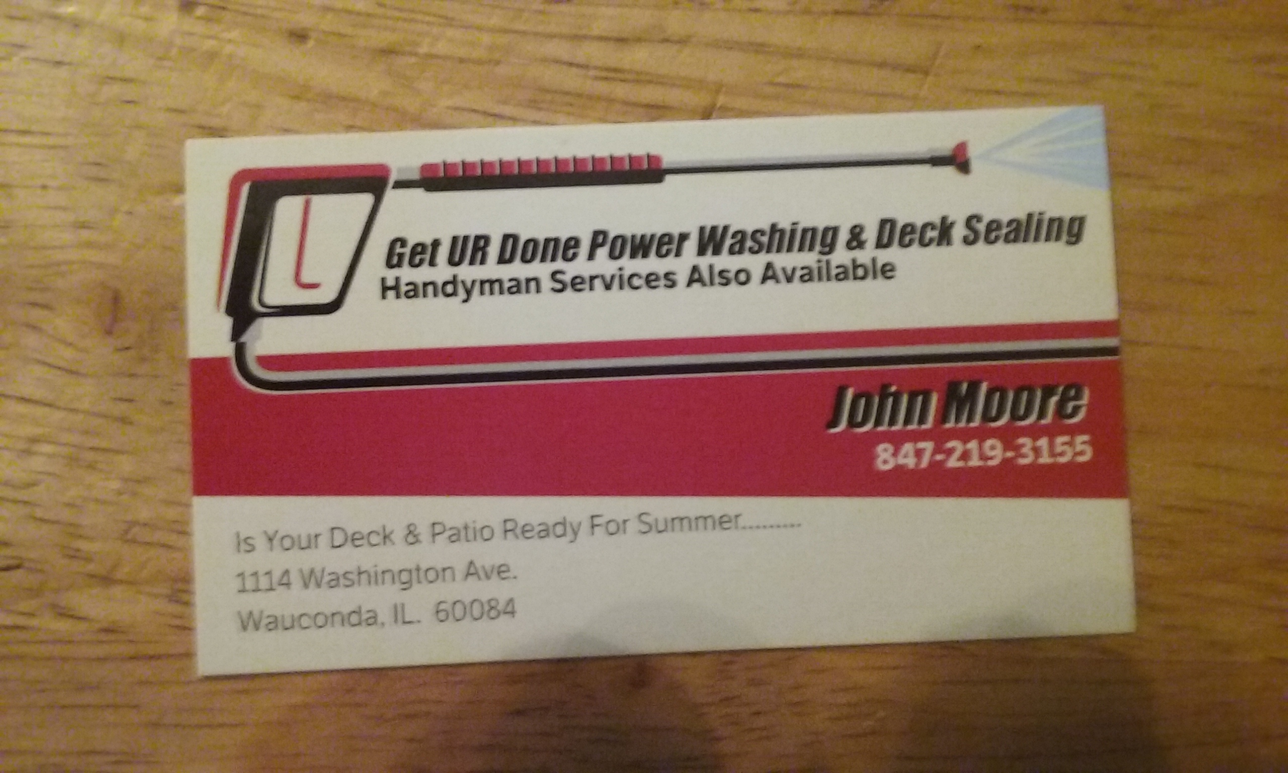 Get-Ur-Done Power Washing and Deck Sealing Logo