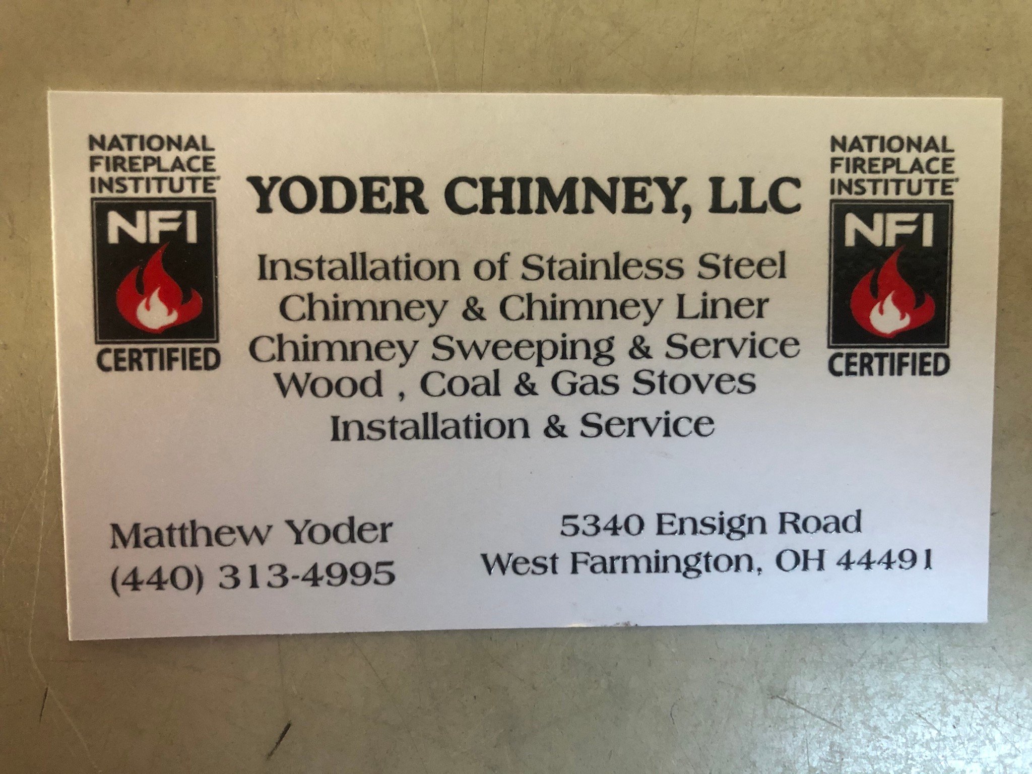 Yoder Chimney Logo