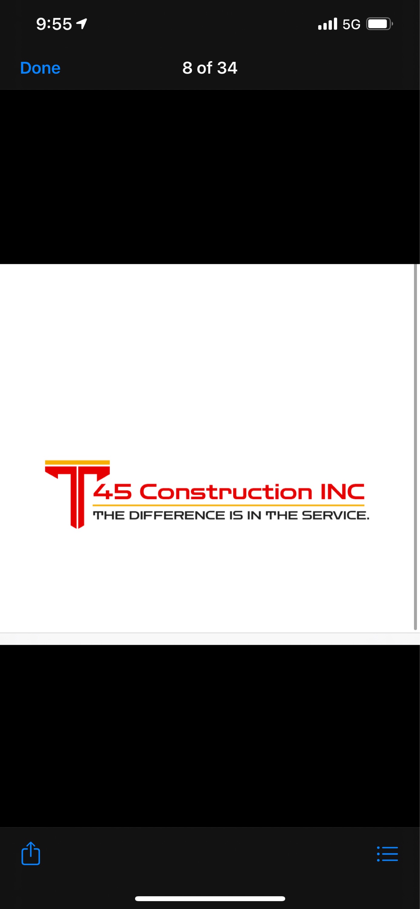 T 45 Construction, Inc. Logo
