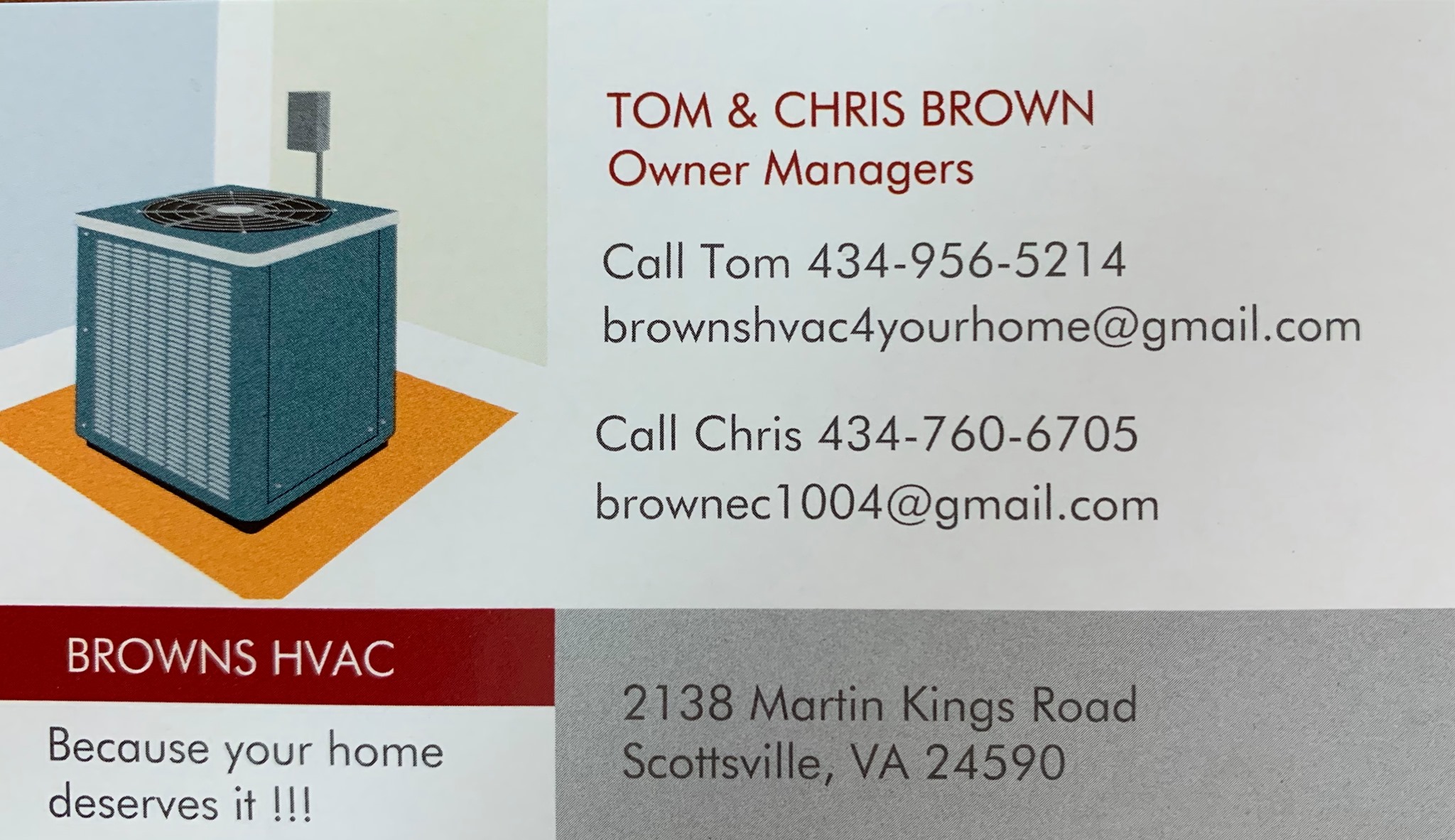 Browns HVAC, LLC Logo