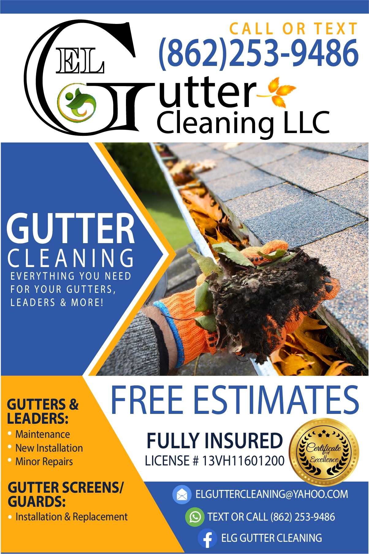 ELG Gutter Cleaning, LLC Logo