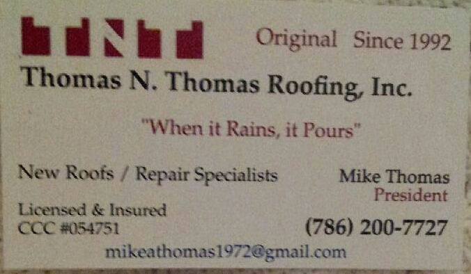 Thomas N. Thomas Roofing, Inc. Logo