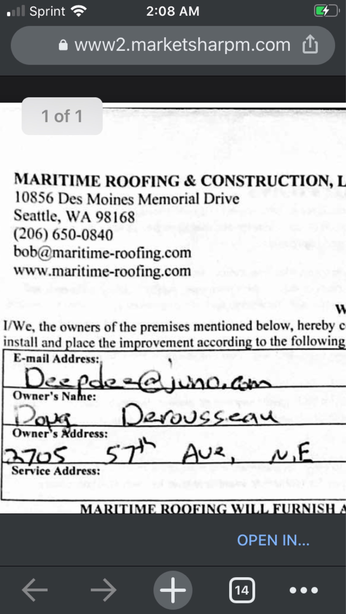 Maritime Roofing and Construction Logo
