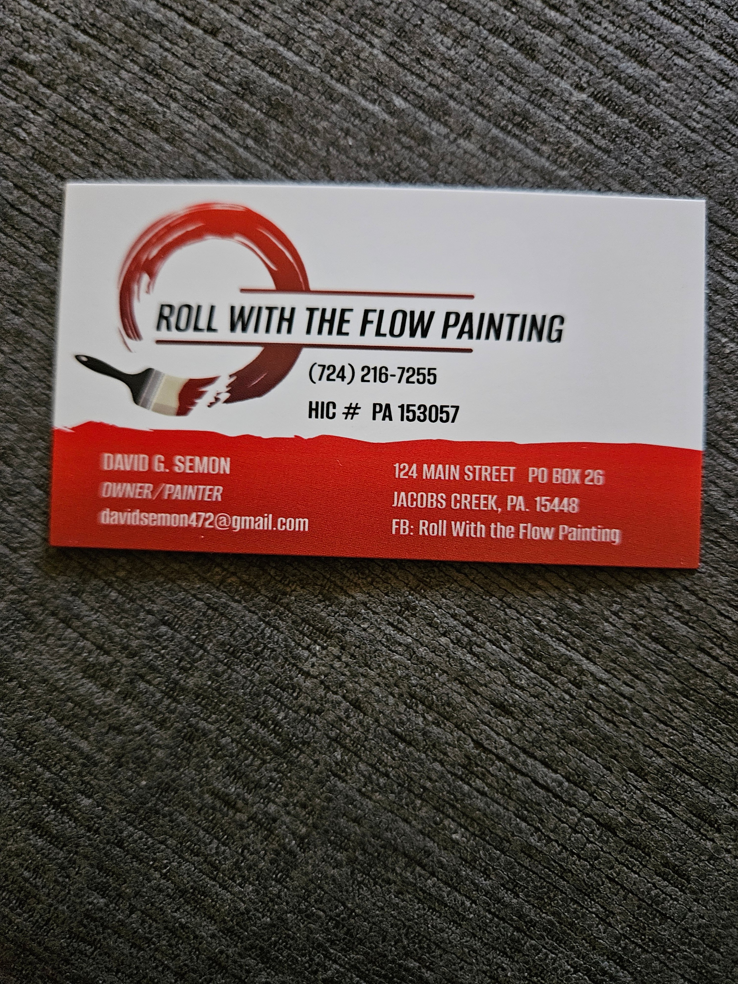 Roll With The Flow Painting Logo