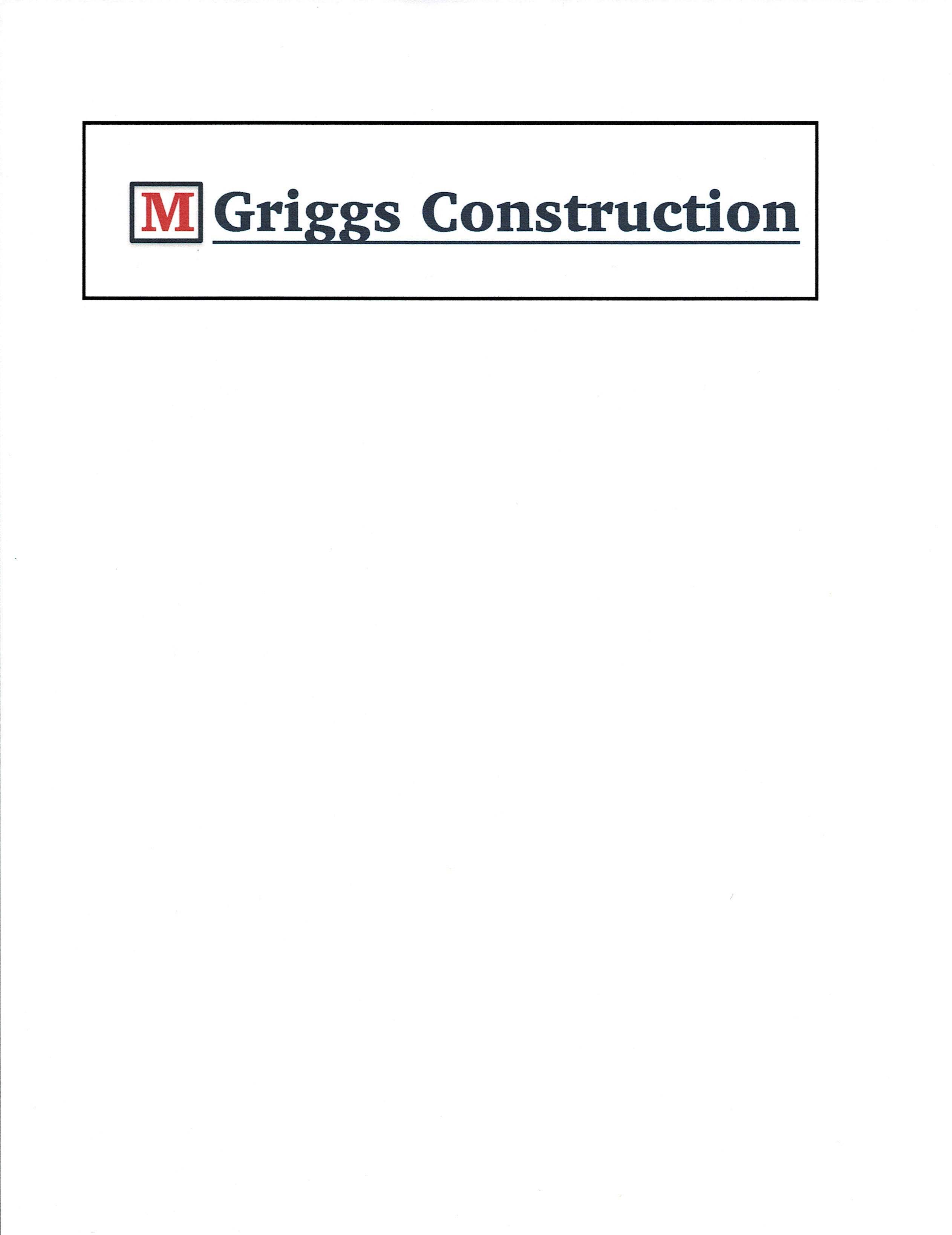 M Grigs Construction Logo