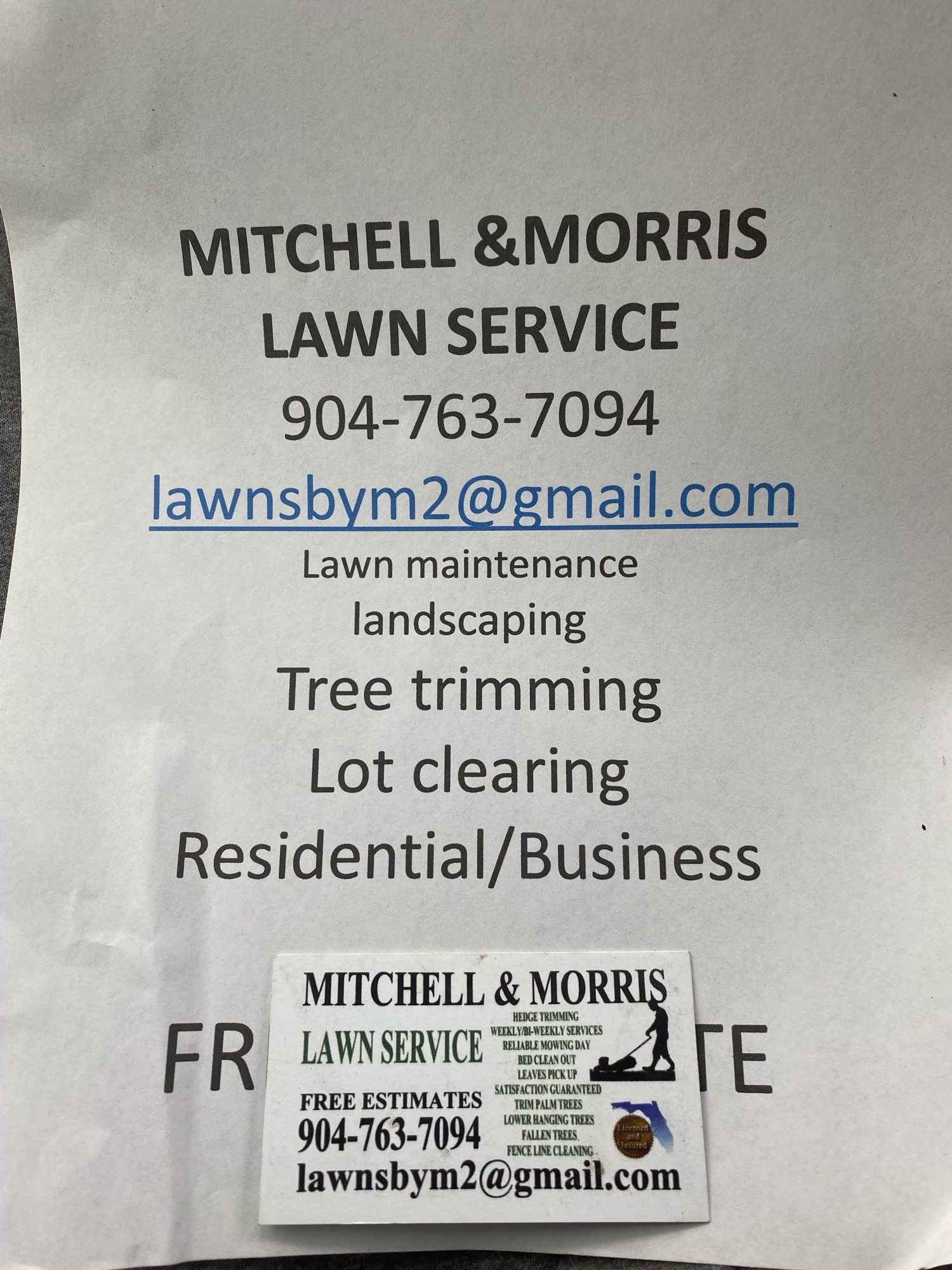 Mitchell & Morris Lawn Service Logo