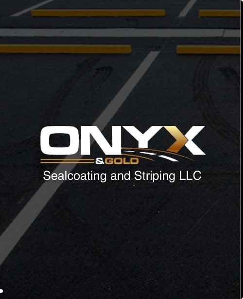 Onyx & Gold Seal Coating and Striping Logo