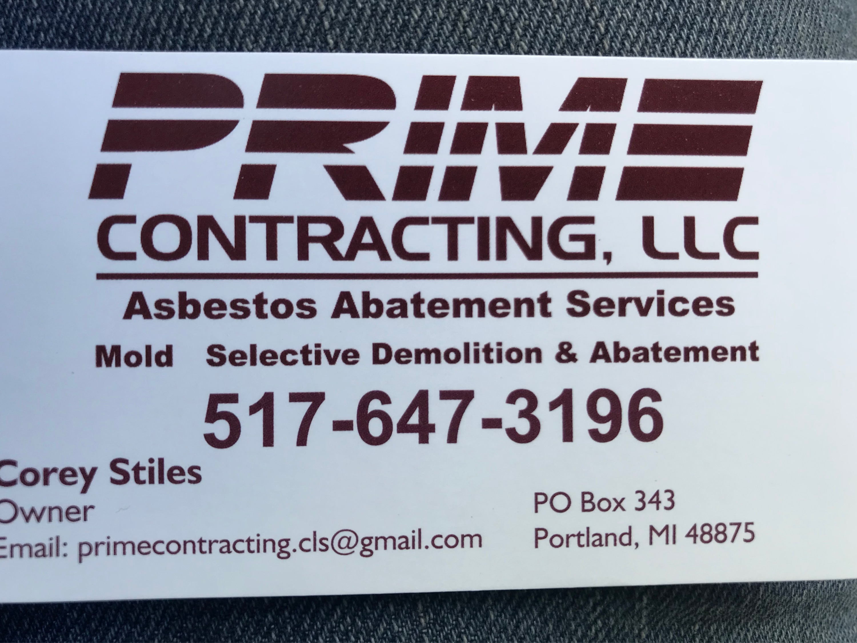 Prime Contracting, LLC Logo