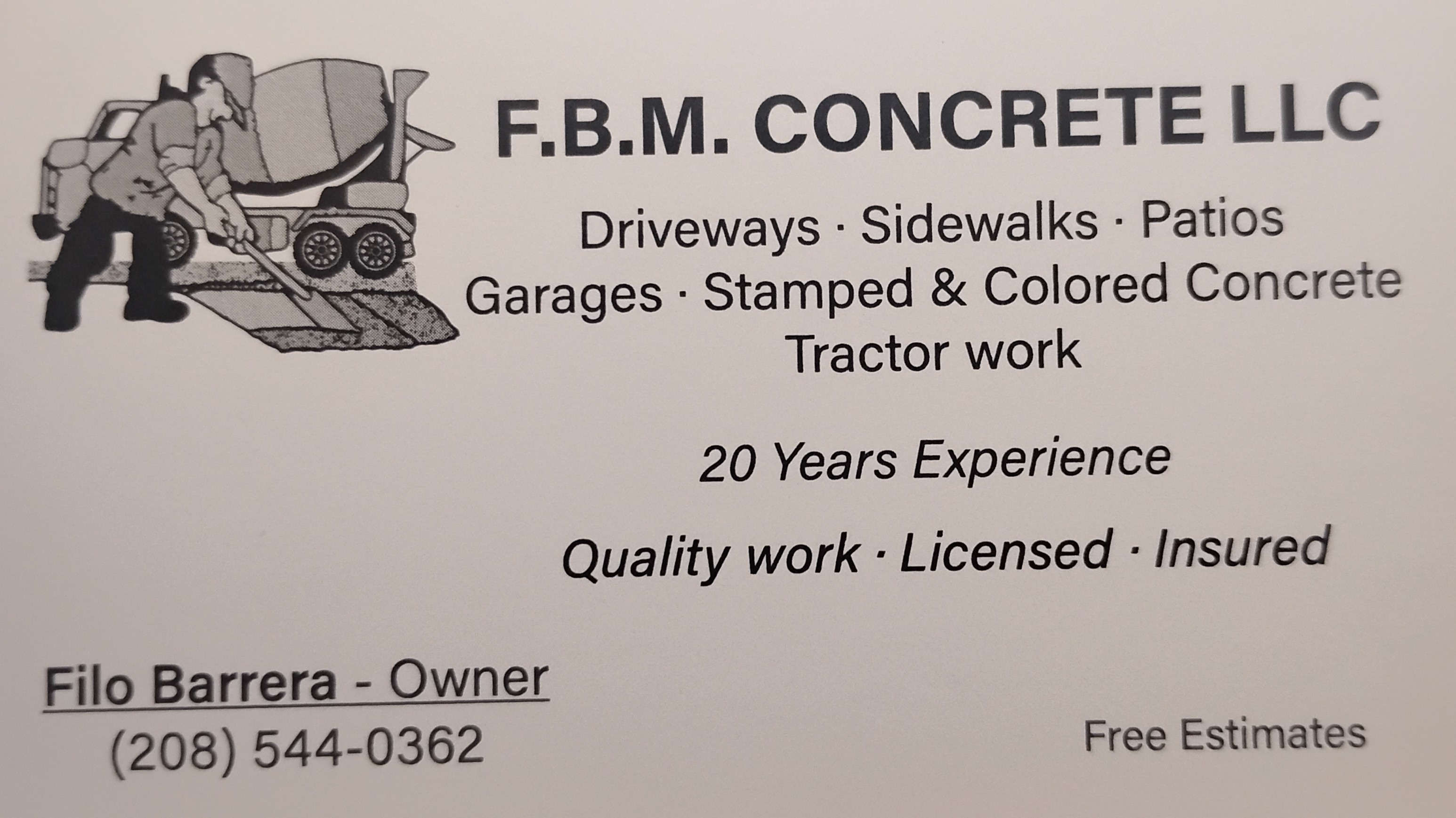 FBM Concrete, LLC Logo