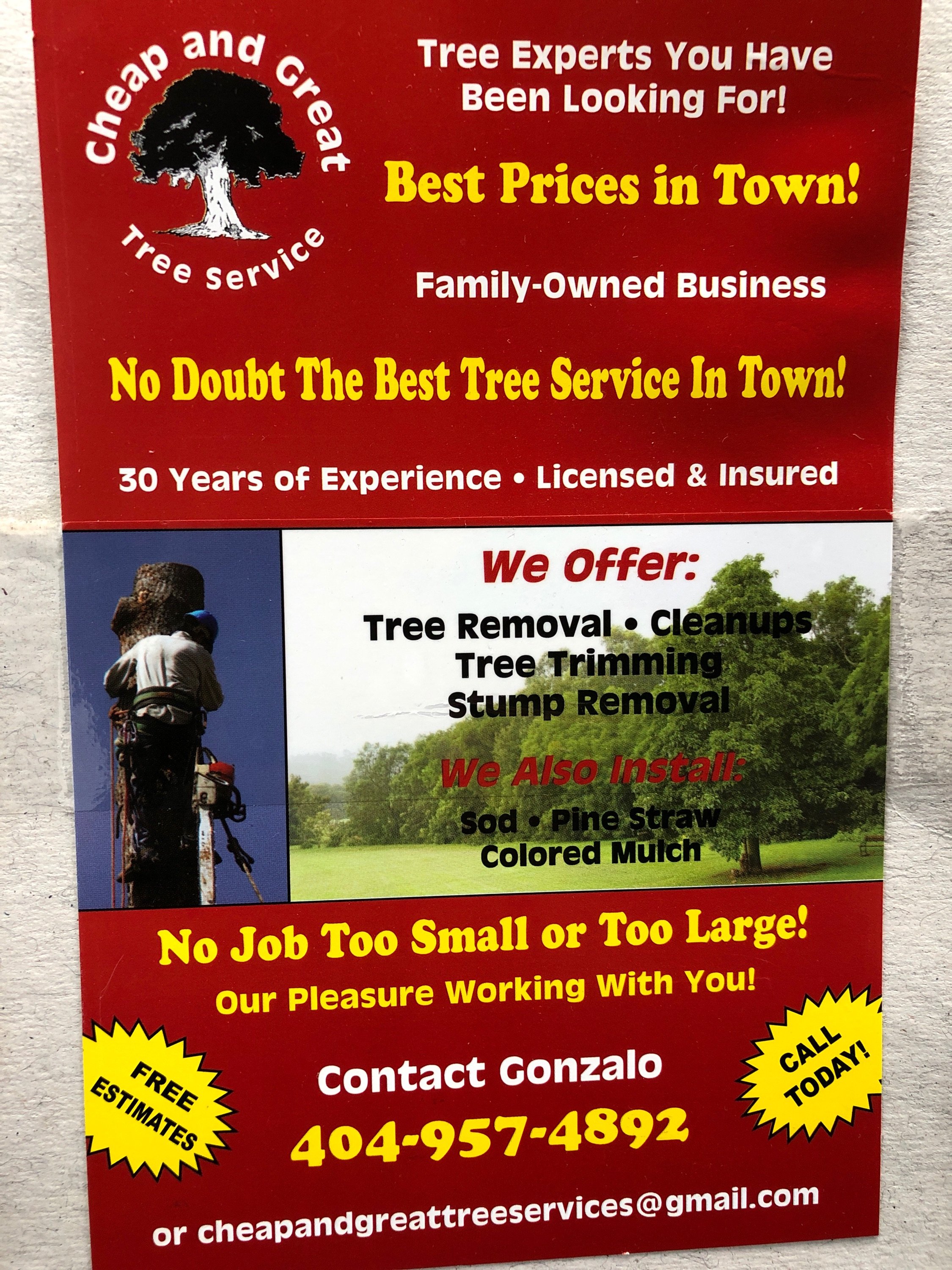 Cheap and Great Tree Services Logo