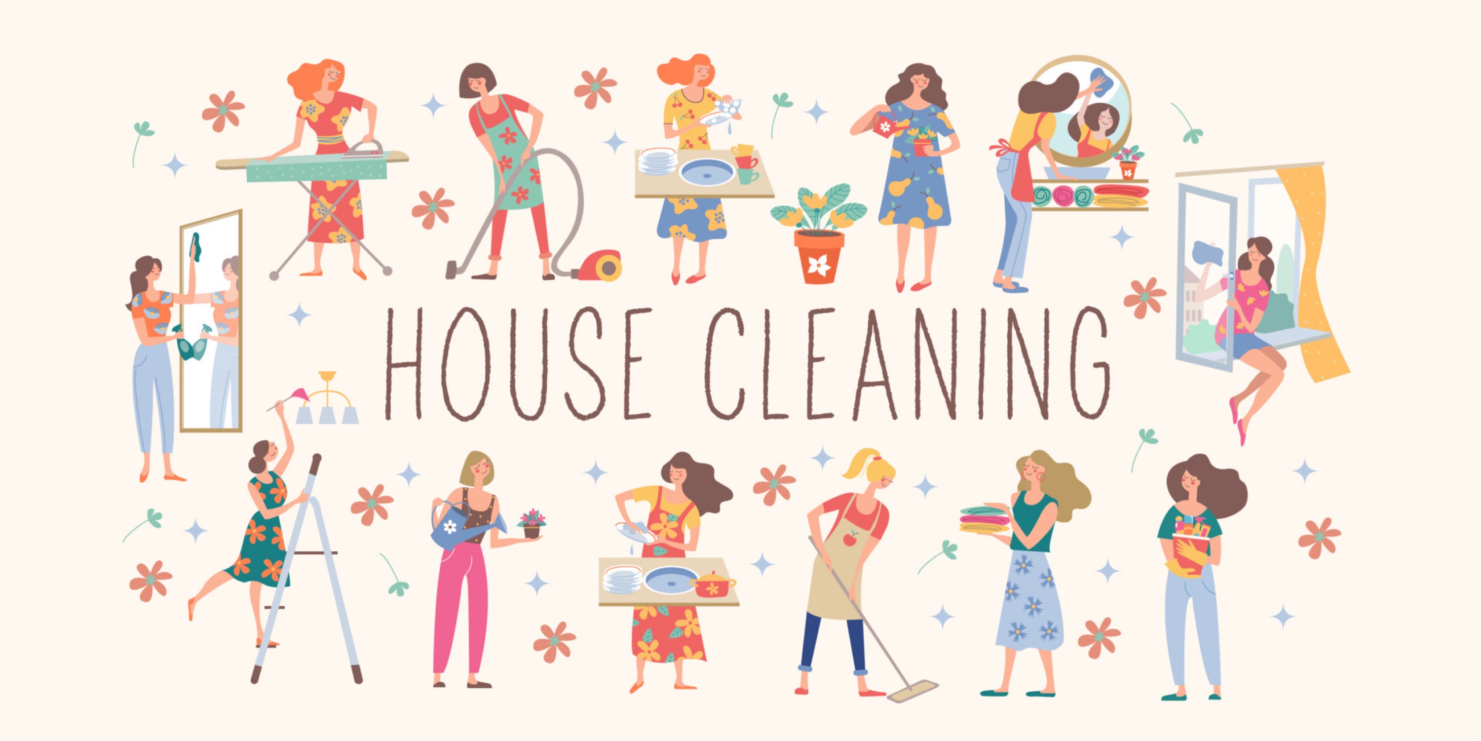 Maria House Cleaning Logo