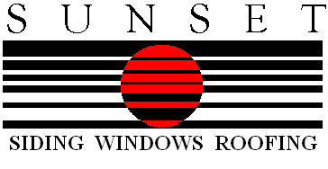Sunset Siding, Windows, & Roofing Logo