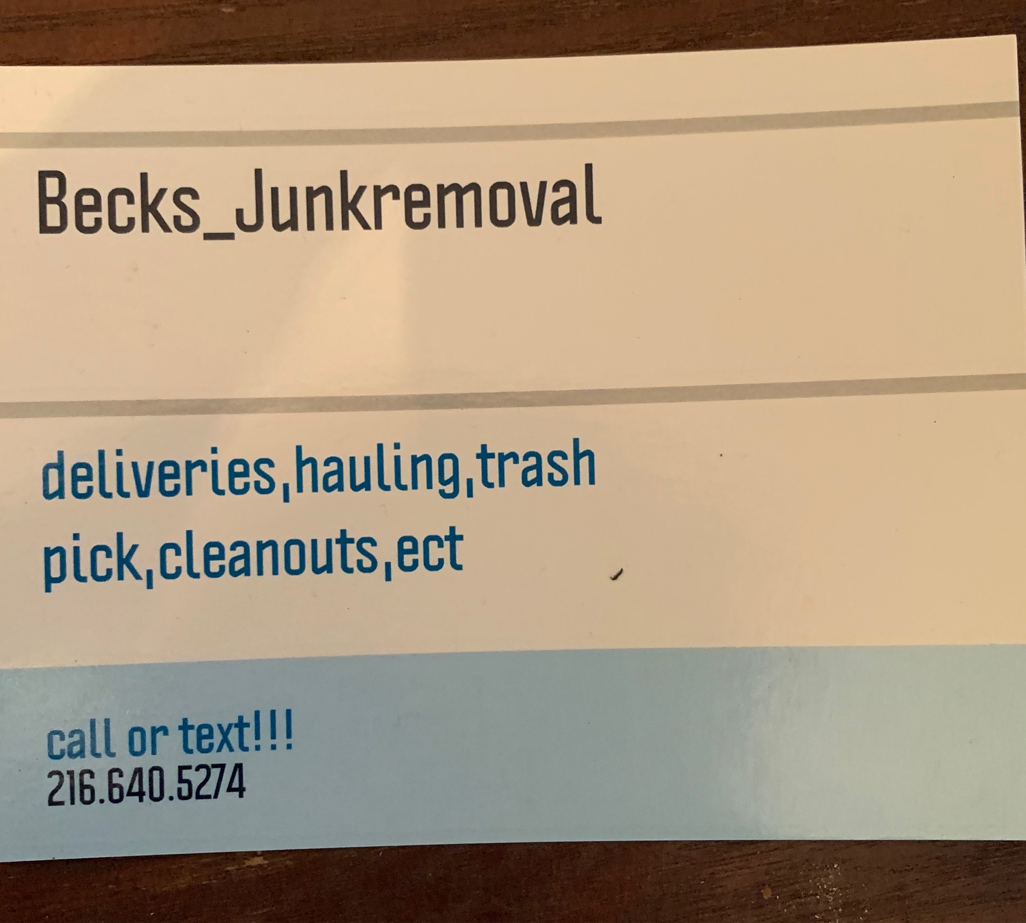 Becks Junk Removal Logo