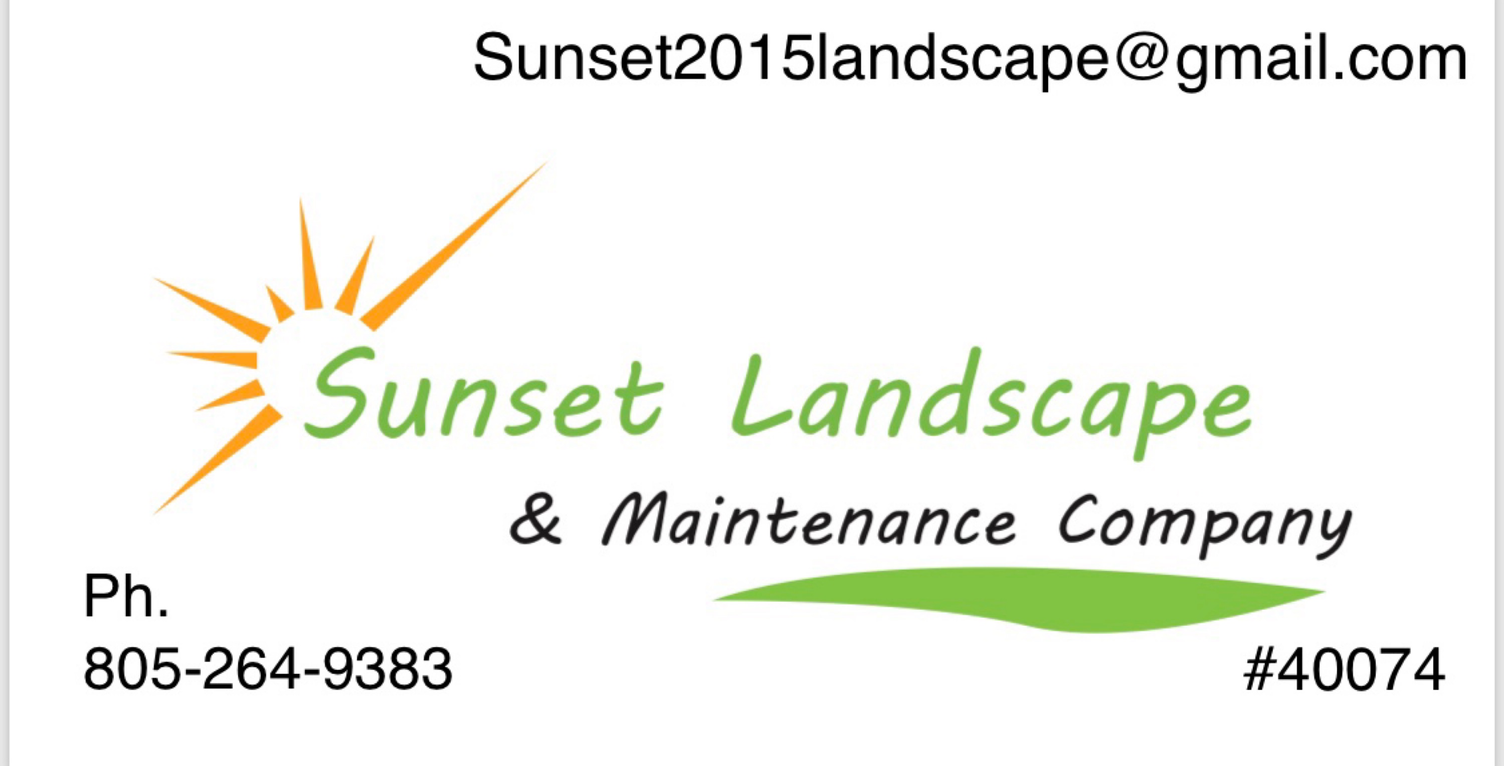 Sunset Landscape and Maintenance Company Logo