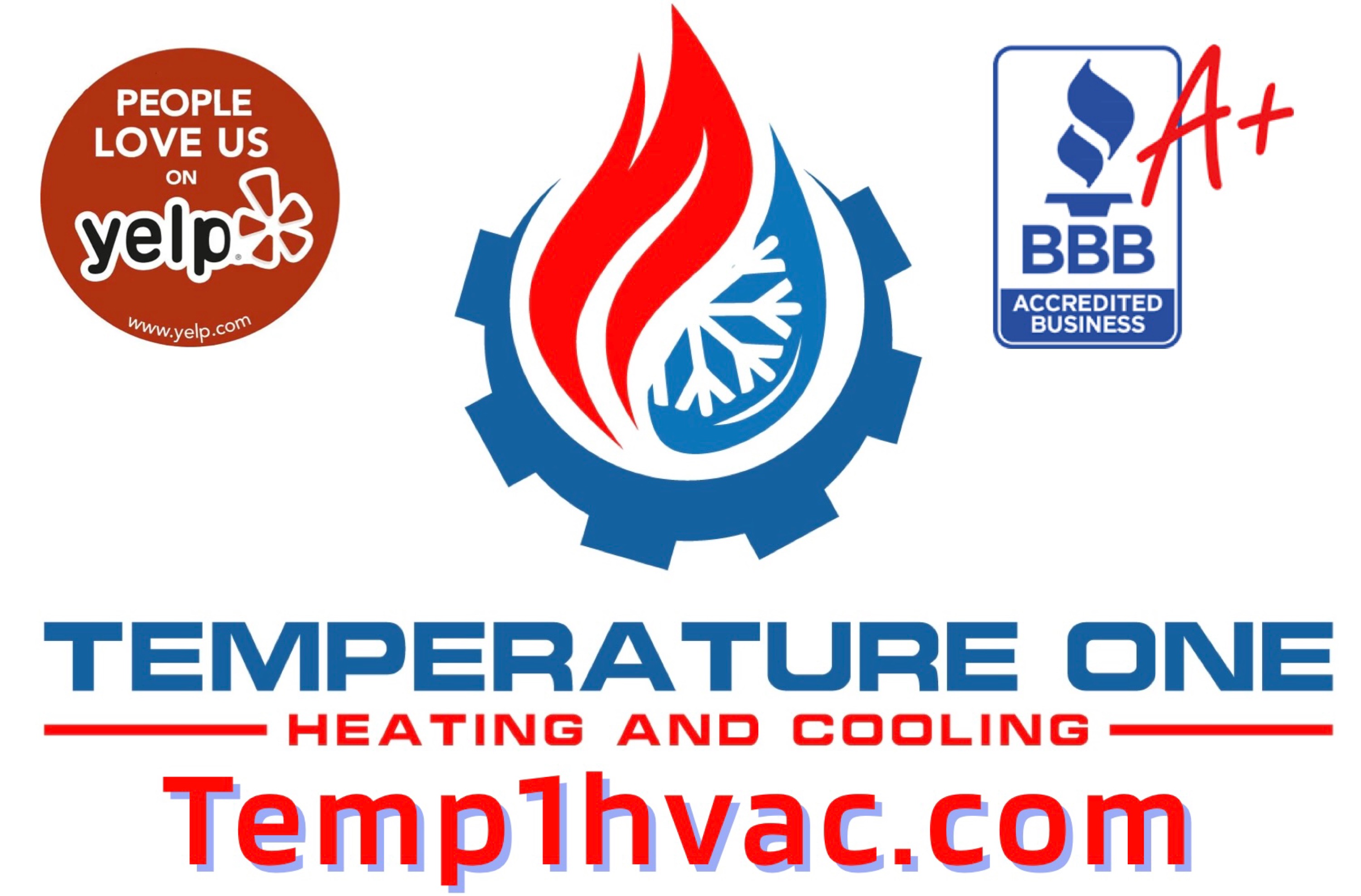 Temperature One Heating and Cooling Logo