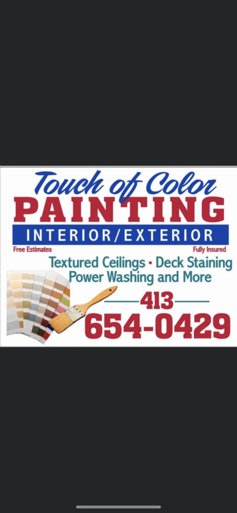Touch Of Color Painting Logo