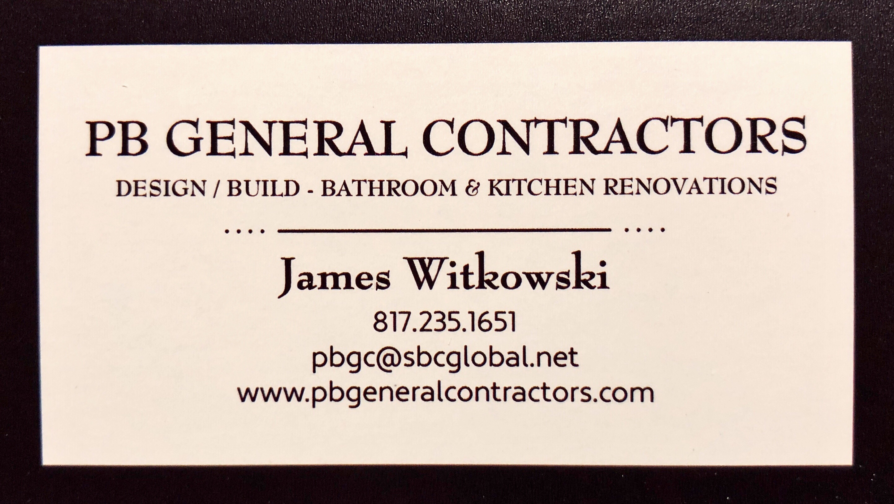 PB General Contractors Logo