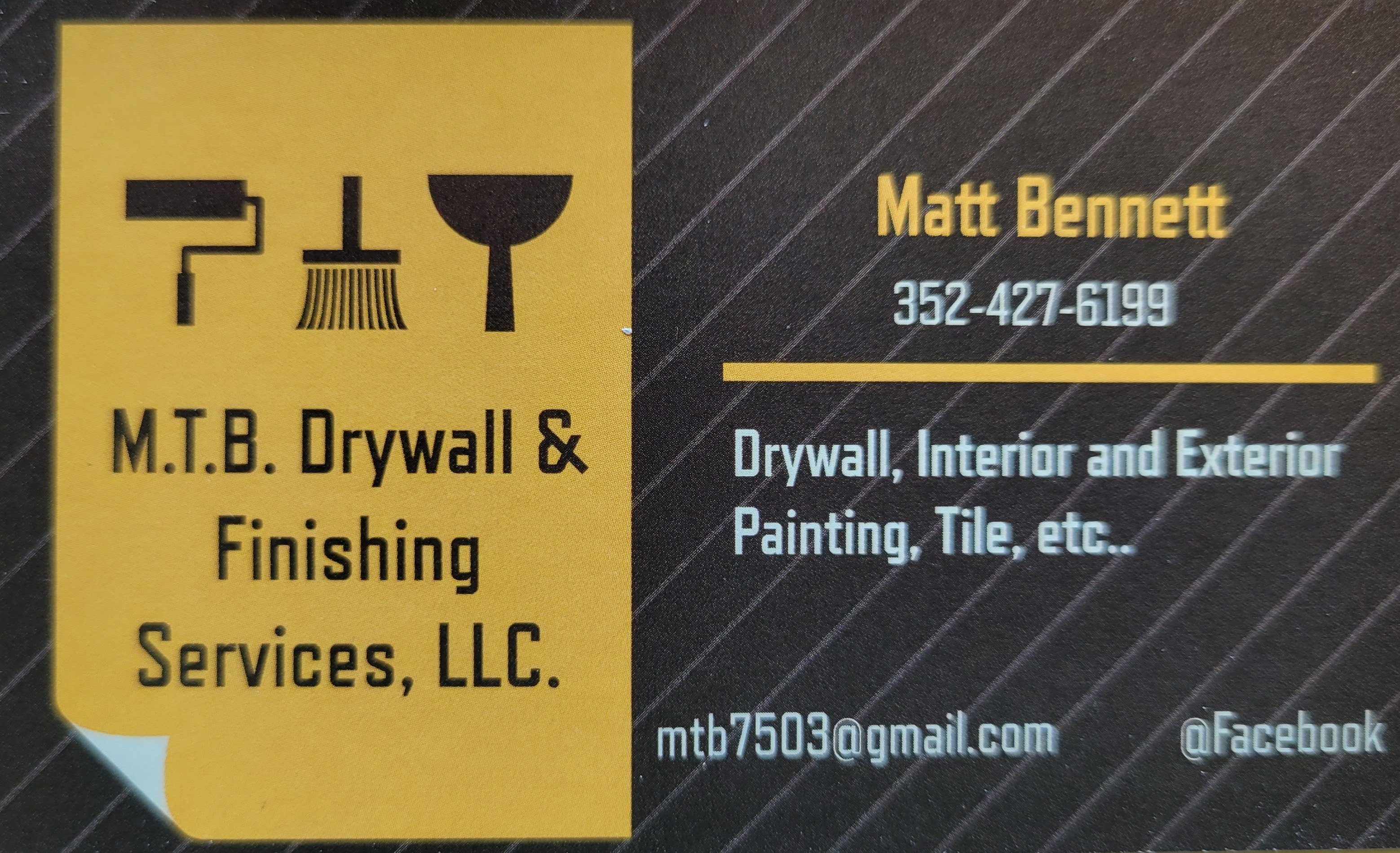 M.T.B. Drywall and Finishing Services, LLC Logo