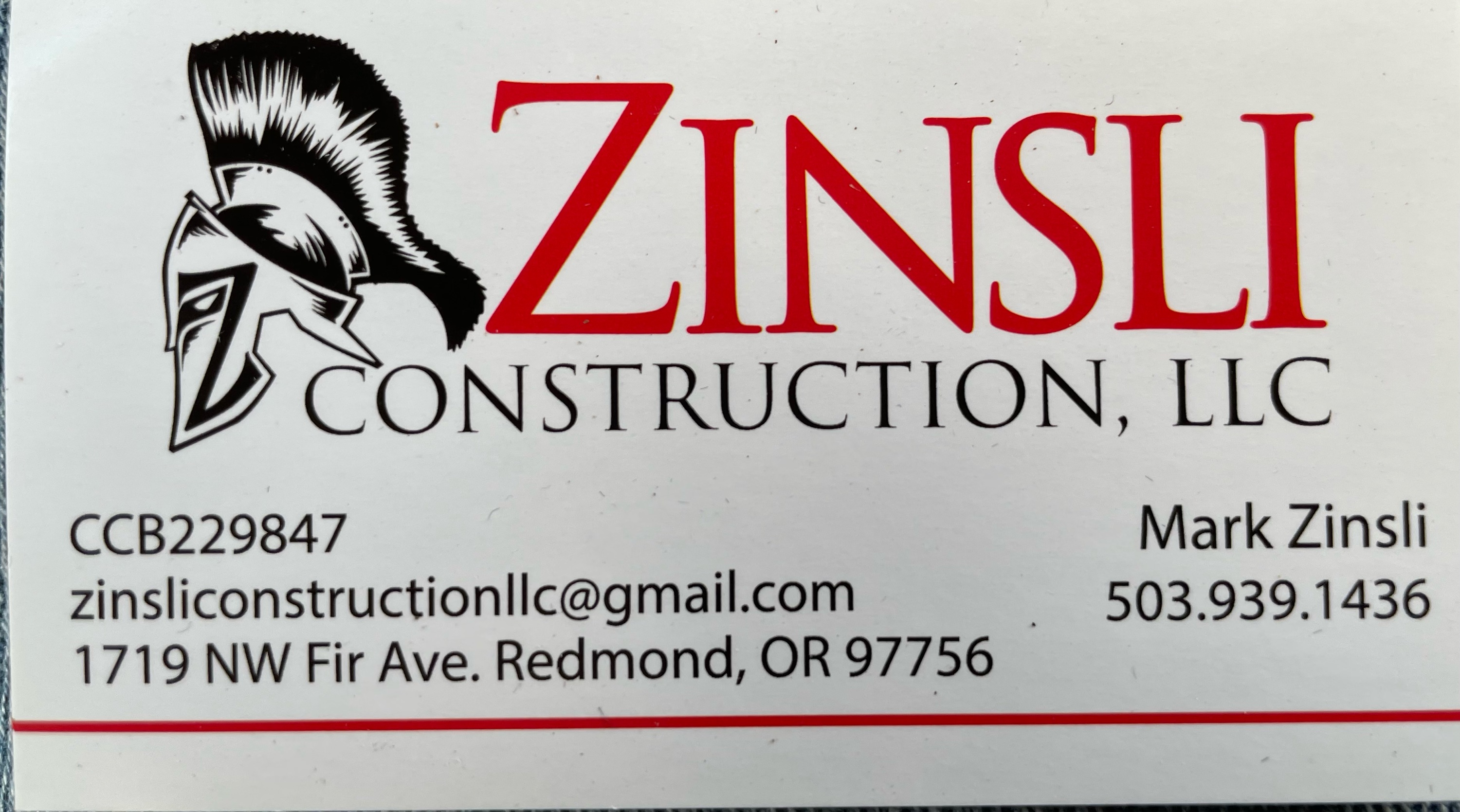 Zinsli Construction LLC Logo