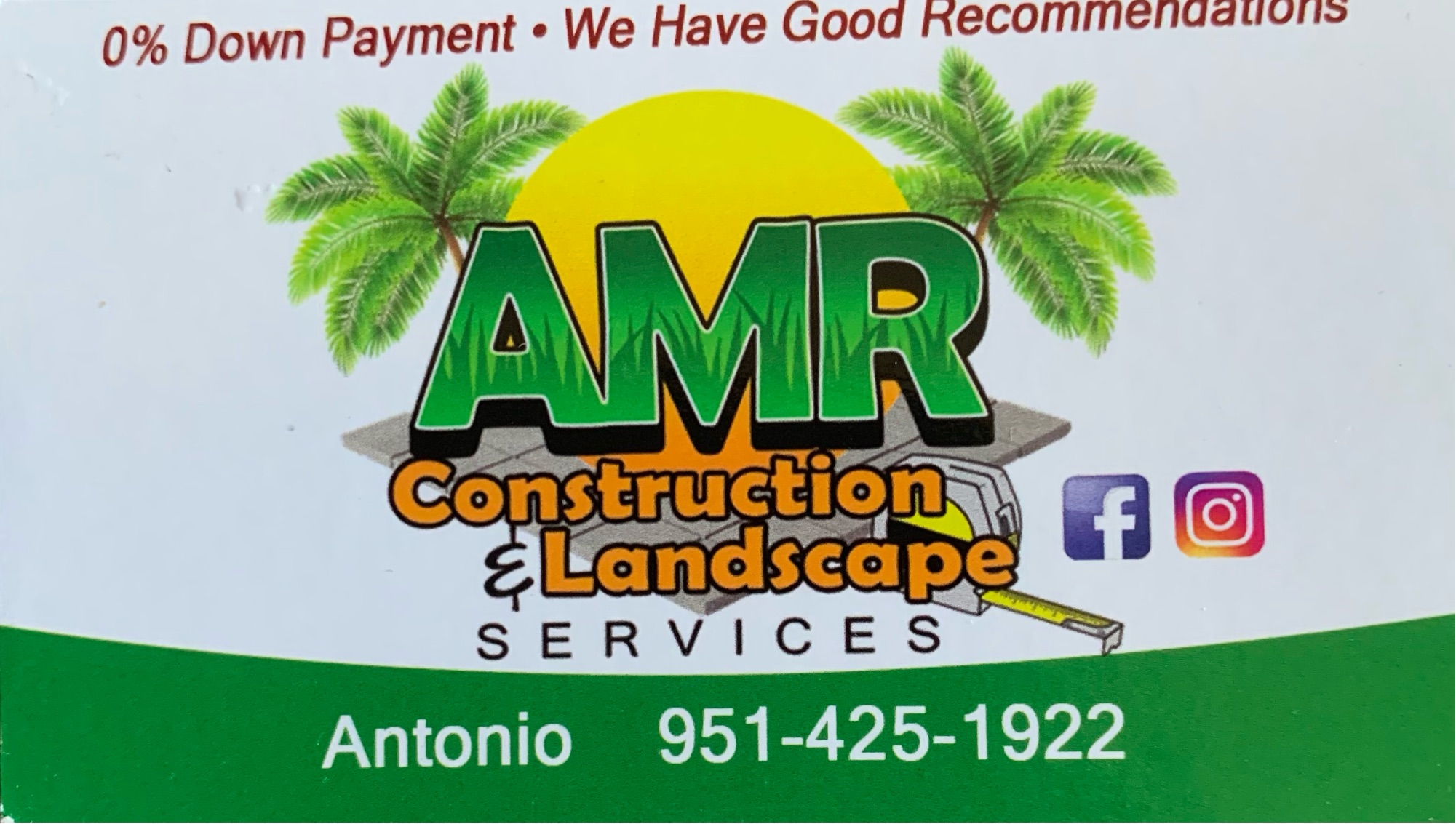 AMR Construction and Landscape Services - Unlicensed Contractor Logo