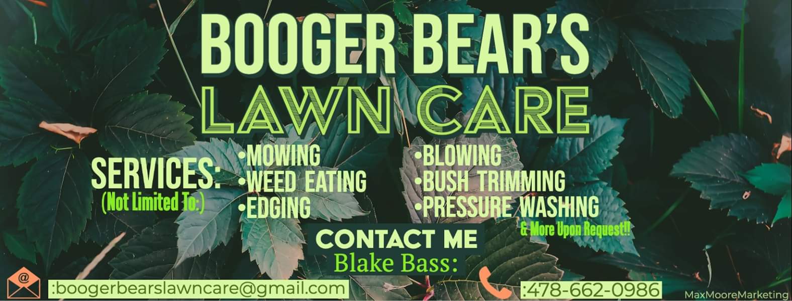 Booger Bears Lawn Care Logo