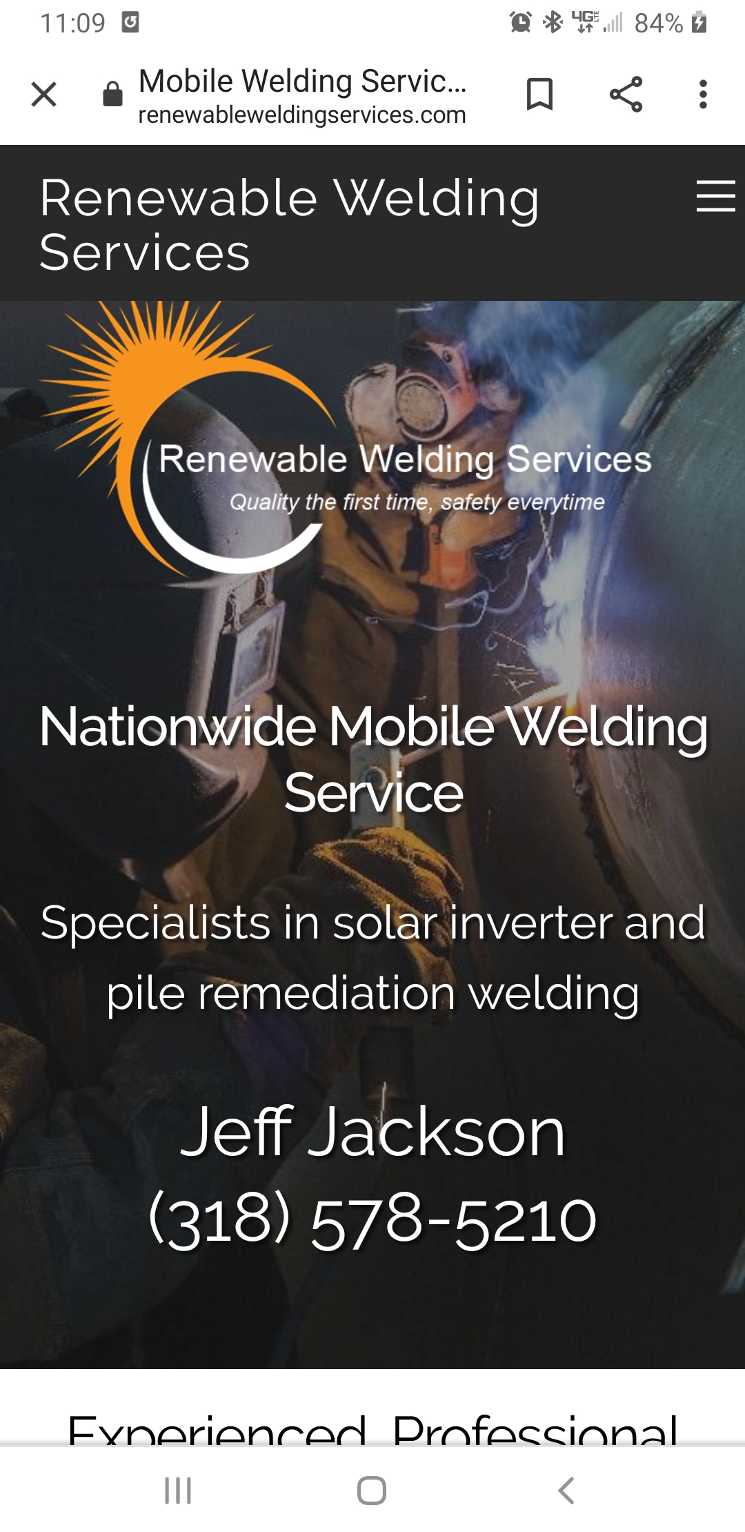 Renewable Welding Services LA Logo