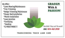 Transcending Touch Lawn Care logo