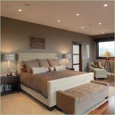 Contemporary Bedroom with upholstered head board