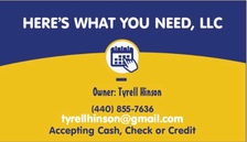 Logo for Here's What You Need, LLC