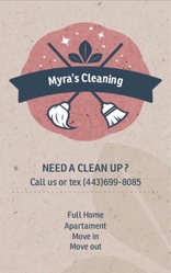 Myra's Cleaning logo