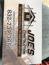 Joe's Construction logo