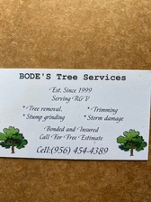 Logo for Bode's Tree Trimming & Tree Removal