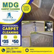 Logo for MDG cleaning systems