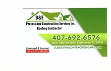 D&E Precast and Construction Services, Inc. logo