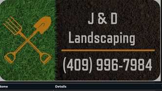 J&D Landscaping logo
