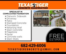 Texas Tiger Concrete Construction logo
