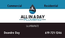 Logo for All in a Day Plumbing