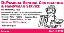 Logo for Depasqual General Contracting & Handyman Service