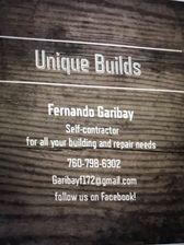Logo for Unique Builds North County Inc. - License Not Yet Provided