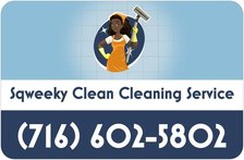 Logo for Squeaky, clean cleaning service