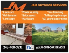 J&M Outdoor Services logo