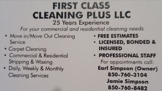 First Class Cleaning Plus logo
