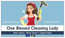 Logo for One Blessed Cleaning Lady